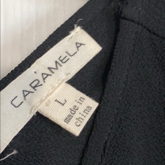 CARAMELA Black Floral Embroidered Tank with Detail - Picture 6 of 6